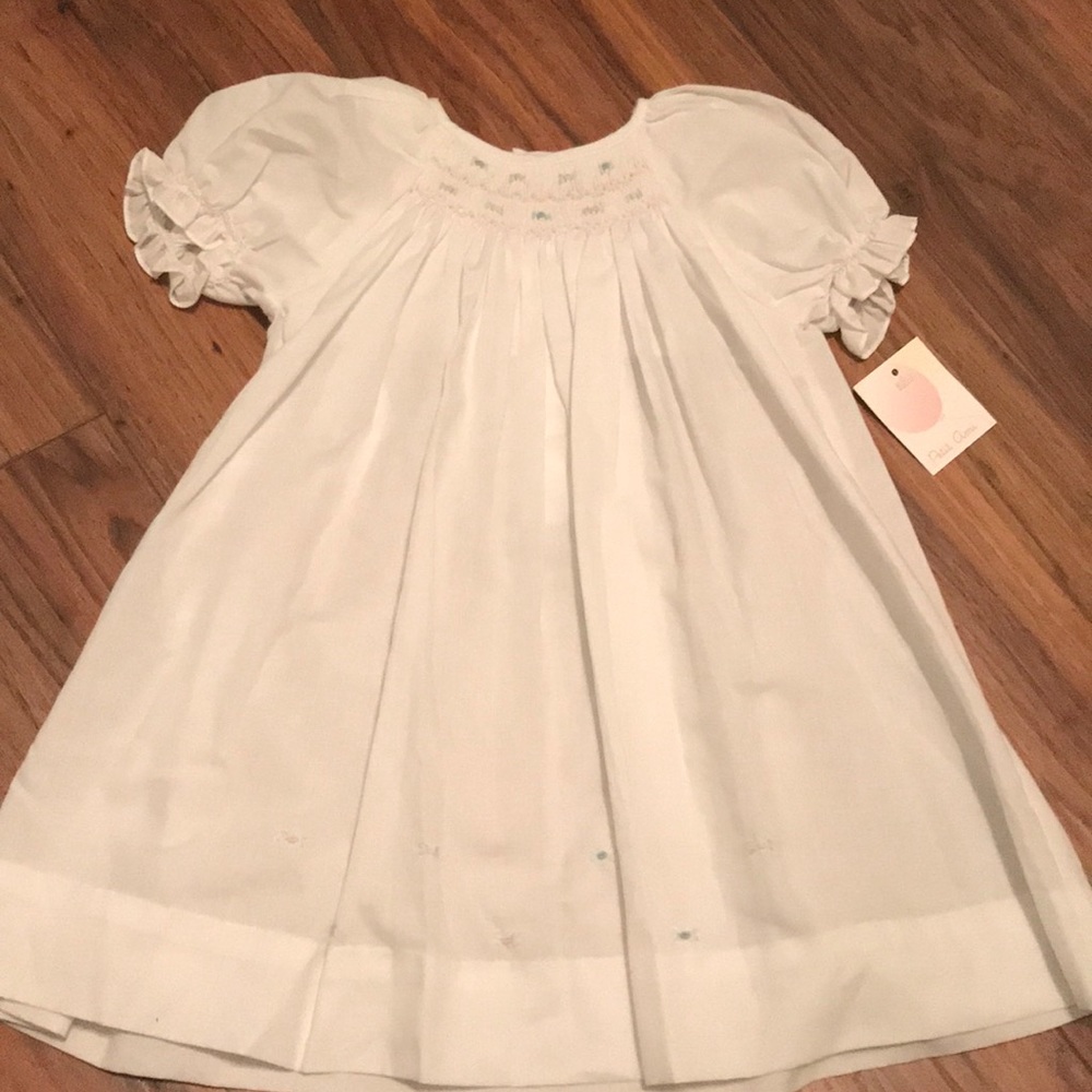 Petit Ami White Smock Dress NEW